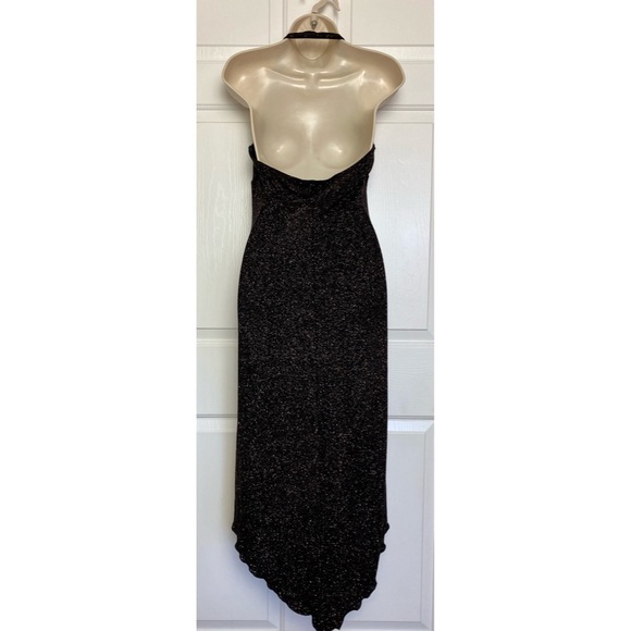 Ruby Rox High Low Glitter Halter Top Dress - Picture 2 of 5